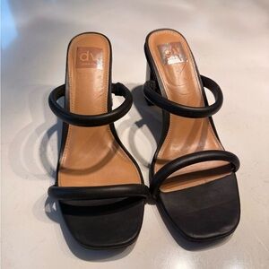 DV by Dolce Vita Black and Tan Women's Wedge Sandals